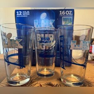 Super Bowl LX BUD LIGHT BEER MIXING GLASS ! New!
